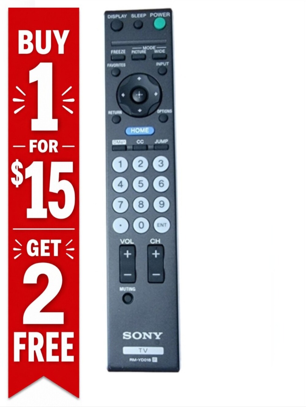 Sony TV Remote RM-YD018‎ for Sony Bravia KDL-26S3000 KDL-32S3000 KDL-40S30